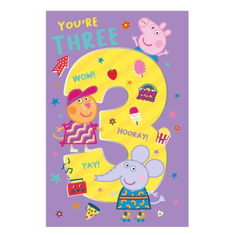 You're 3 Peppa Pig 3rd Birthday Card £2.39
